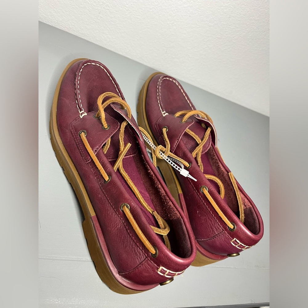 Sperry Top Slider Cordovan Leather Lug Boat Penny Loafer Preppy Vampy Academia